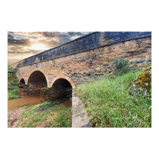Stone Triple Arched Bridge Fototryck