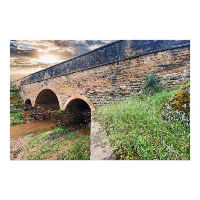 Stone Triple Arched Bridge Fototryck (Framsidan)