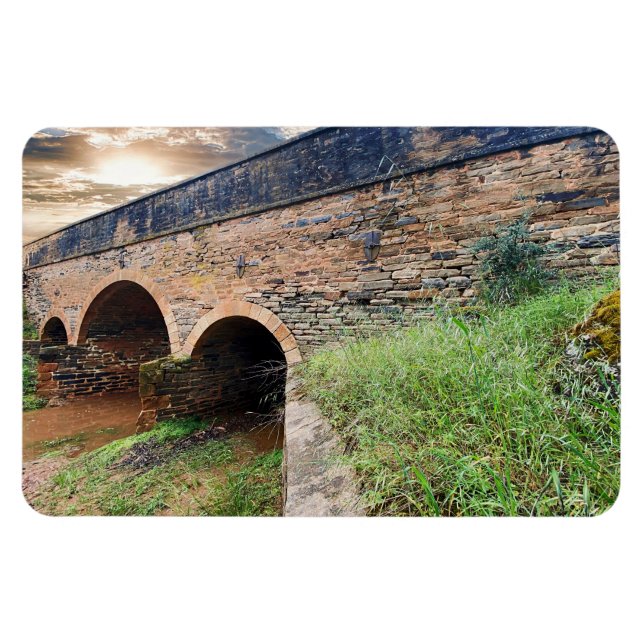 Stone Triple Arched Bridge Magnet (Horisontell)
