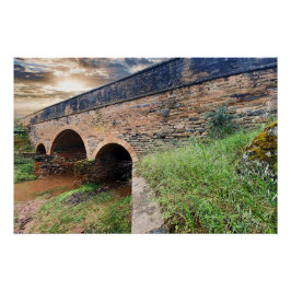Stone Triple Arched Bridge Perfect Poster