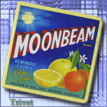 Stone TRIVET-Moonbeam Citrus-Producer Låda-etikett