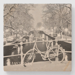 Stone Underlägg Amsterdam i snö