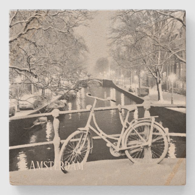 Stone Underlägg Amsterdam i snö (Framsidan)