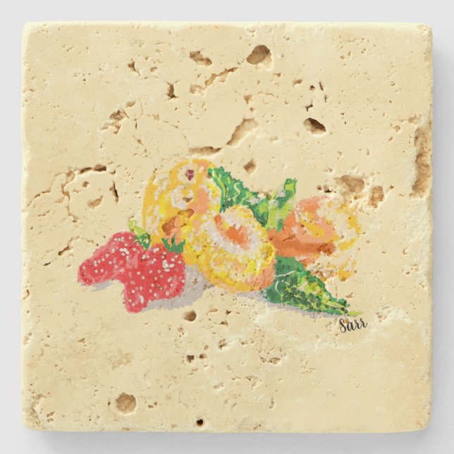 Stone Underlägg: Frukt Stenunderlägg (Framsidan)