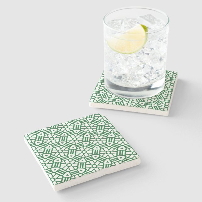 Stone Underlägg - Grönt Hexagons och Pub (Sidan)
