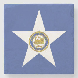 Stone underlägg med Flagga av Houston