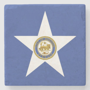 Stone underlägg med Flagga av Houston