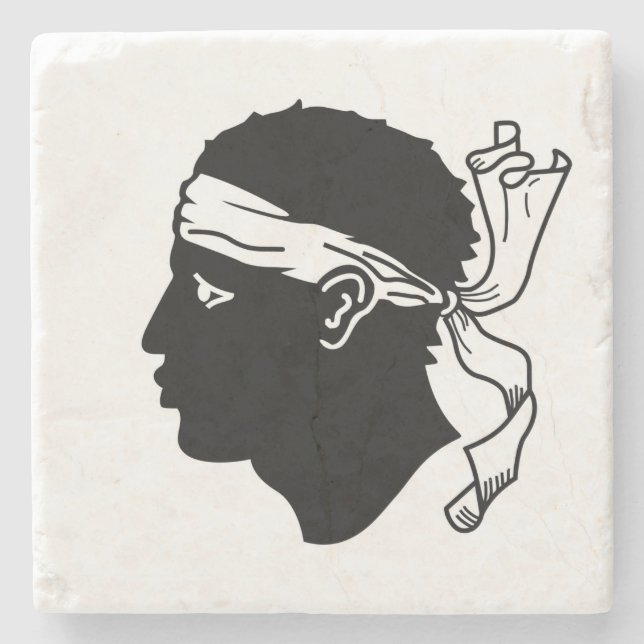 Stone underlägg med Flagga på Korsika (Framsidan)