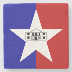 Stone underlägg med Flagga San Antonio