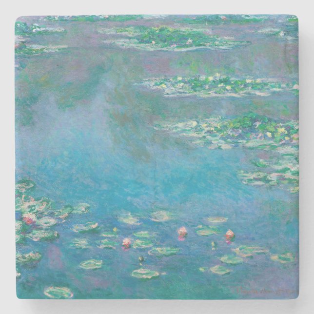 STONE UNDERLÄGG MED "WATERLILIES" PER MONET (Framsidan)