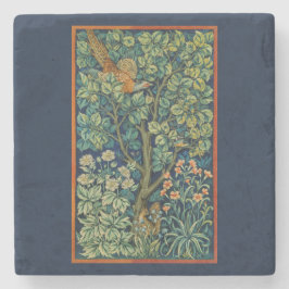 STONE UNDERLÄGG MED WILLIAM MORRIS, PHEASANT DESIG