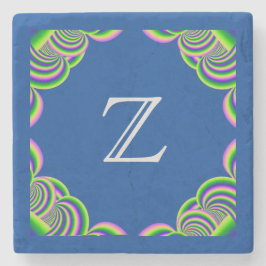 Stone Underlägg Monogram Multifärgad Ram och Blue