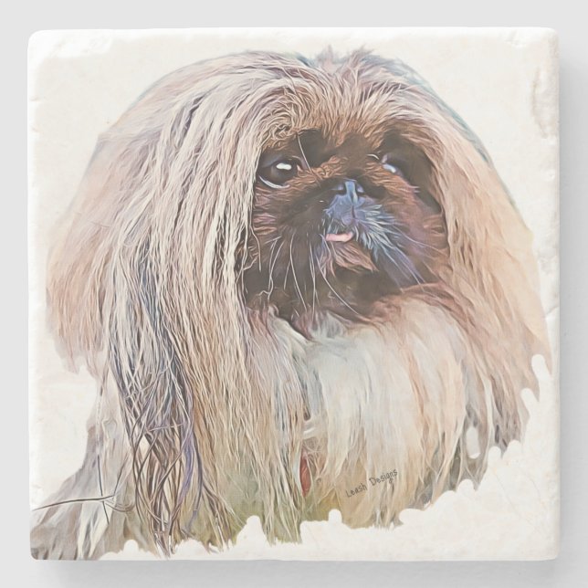 Stone Underlägg Pekingese (Framsidan)