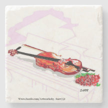 Stone Underlägg: Piano ,Violin med Ro