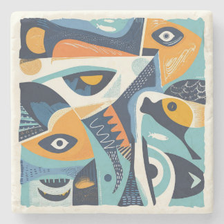 Stone Underlägg Sea Theme