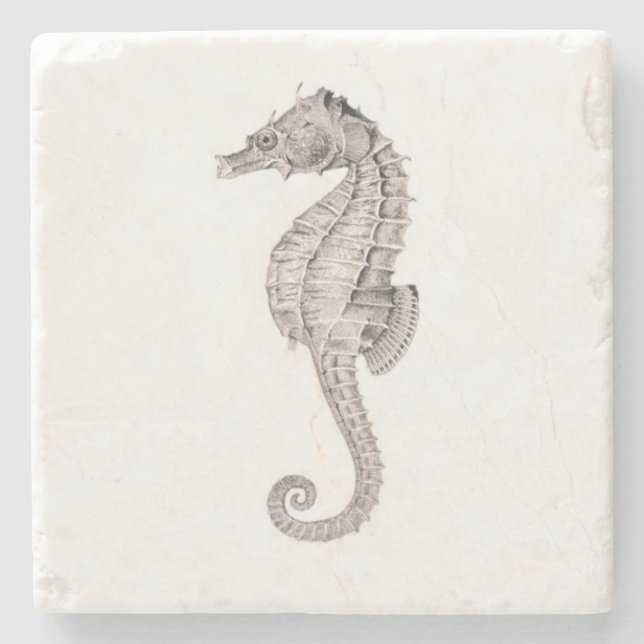 Stone Underlägg-Seahorse Stenunderlägg (Framsidan)