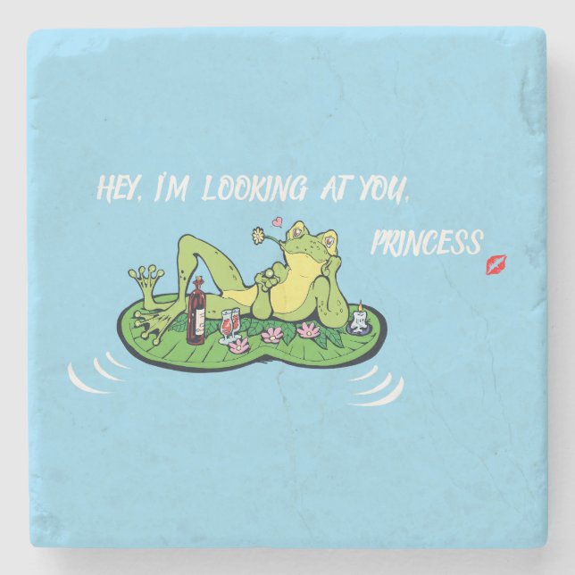 Stone Underlägg Valentindagen Kärlek Frog (Framsidan)