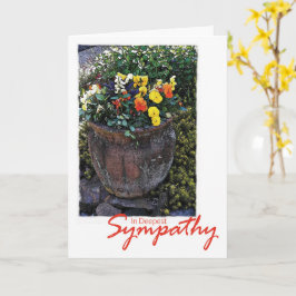 Stone Urn of Vår blommor Deepest Sympathy Card Kort
