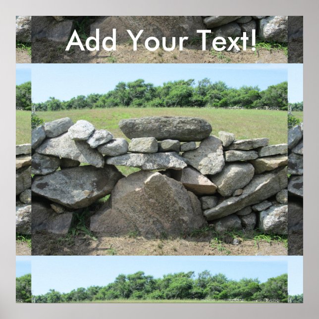 Stone Wall Block Island Poster (Framsidan)
