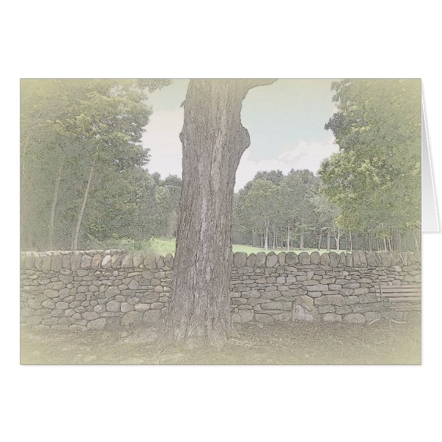 Stone Wall Notecard Hälsningskort (Framsidan Horizontal)