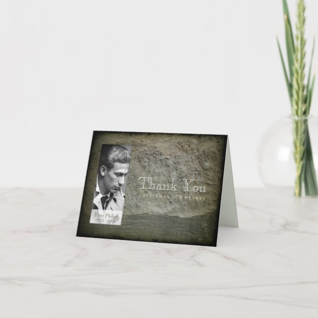 Stone wall Photo Ram Sympathy Tack N-kort (Framsida)