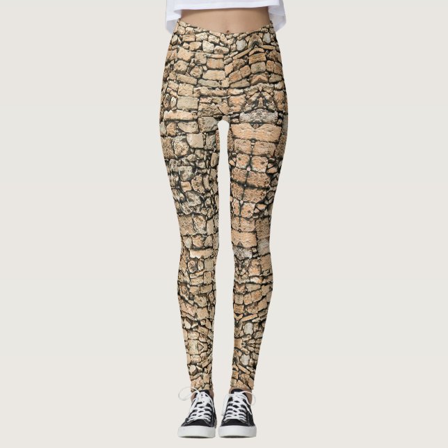 Stone Wall - Power Yoga Leggings (Framsida)
