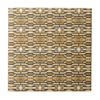 Stone Wall Tan Rustic Southwest Geometric Mönster Kakelplatta