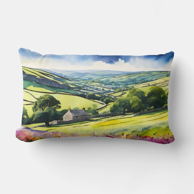 "Stonedale" Wide Landscape Yorkshire Dales Scene Lumbarkudde (Framsida)