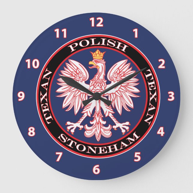 Stoneham Round Poland Texan Stor Klocka (Framsida)