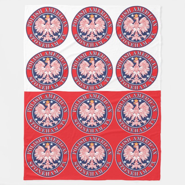 Stoneham Texas polska American Eagle Fleecefilt (Framsidan)