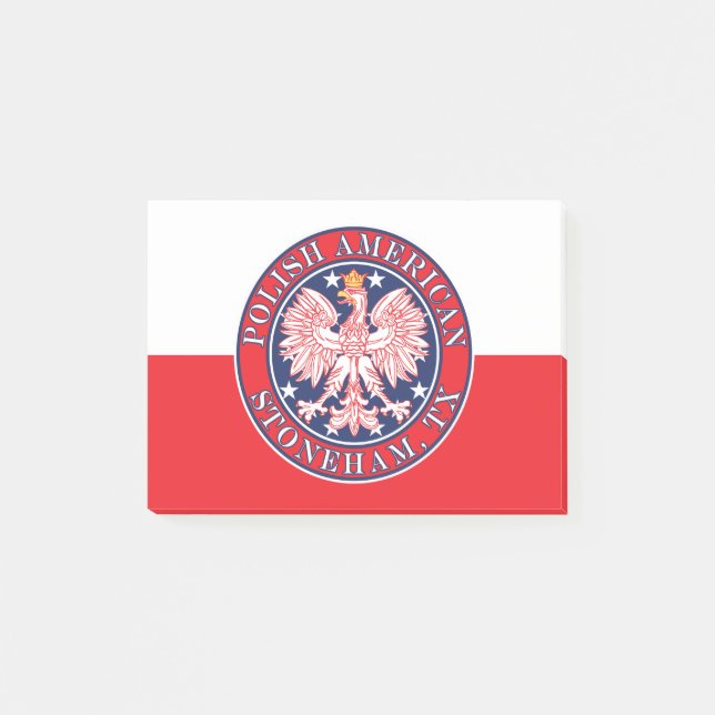 Stoneham Texas polska American Eagle Post-it Block (Framsida)