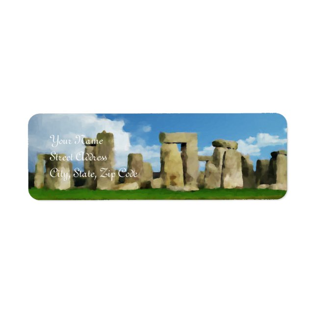 Stonehenge Address Label Returadress Etikett (Framsidan)