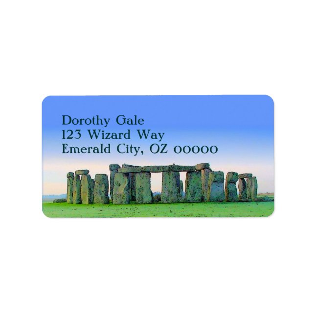 Stonehenge Adressetikett (Framsidan)