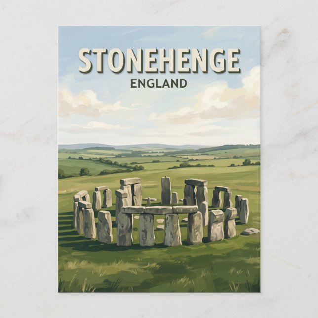 Stonehenge Amesbury Englanden Vykort (Framsida)