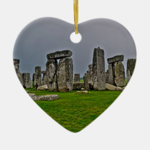 Stonehenge Ancient Historic Site of Power Julgransprydnad Keramik