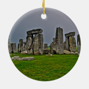 Stonehenge Ancient Historic Site of Power Julgransprydnad Keramik