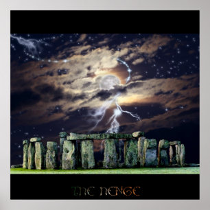 Stonehenge Ancient Stones Mystical Art Poster