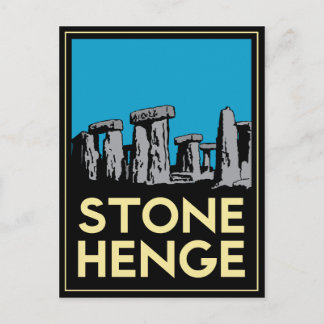 Stonehenge Art Deco Poster Vykort