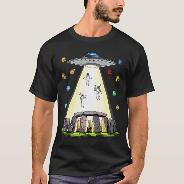 Stonehenge bortförande av utomjordingar t shirt (Framsida)
