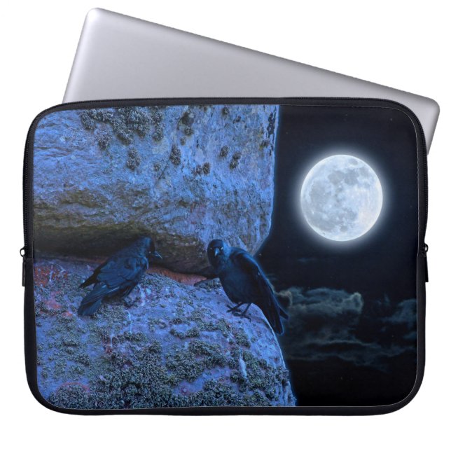 Stonehenge Celtic Circle, Jackdaws och Full Moon Laptop Fodral (Framsidan)