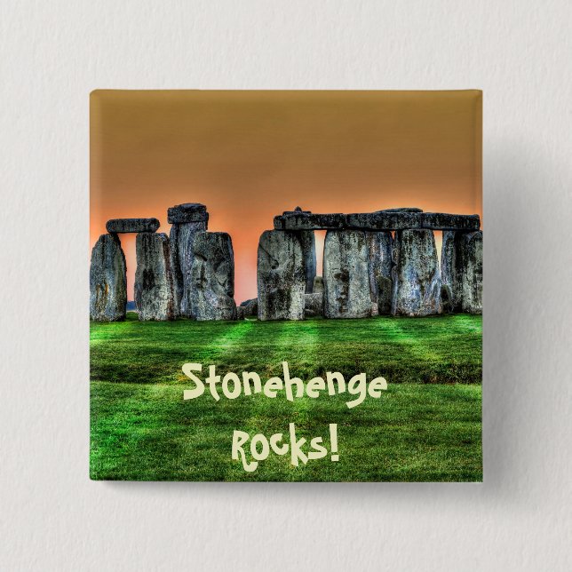 Stonehenge Celtic Stones i Storbritannien Knapp (Framsida)