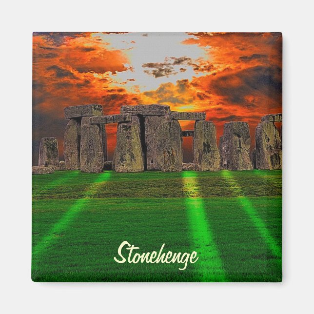 Stonehenge Celtic Stones i Storbritannien Magnet (Framsidan)