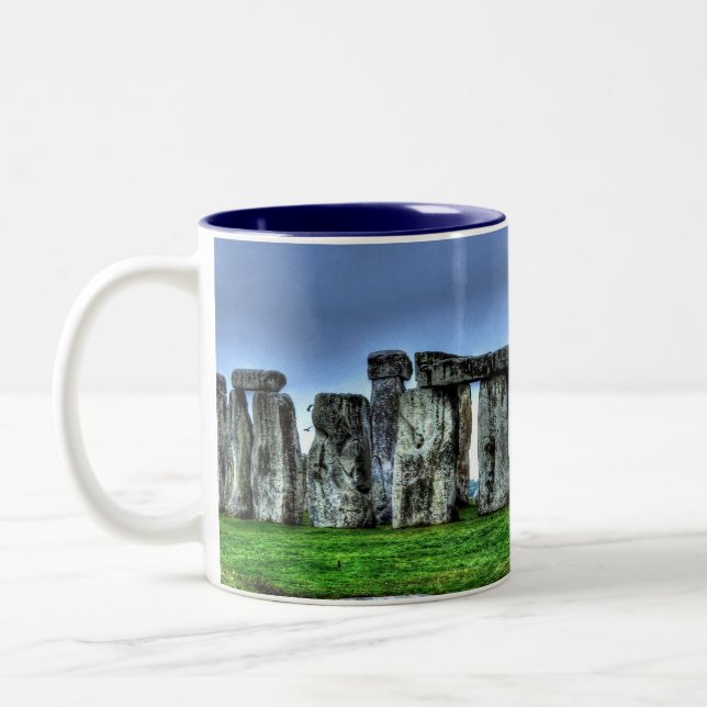 Stonehenge Celtic Stones i Storbritannien Två-Tonad Mugg (Vänster)