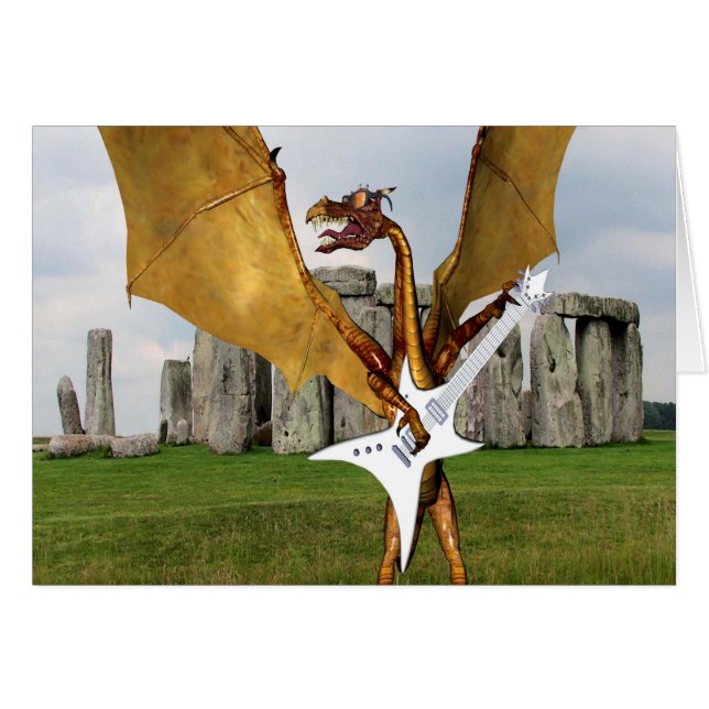 Stonehenge Dragon Hälsningskort (Framsidan Horizontal)