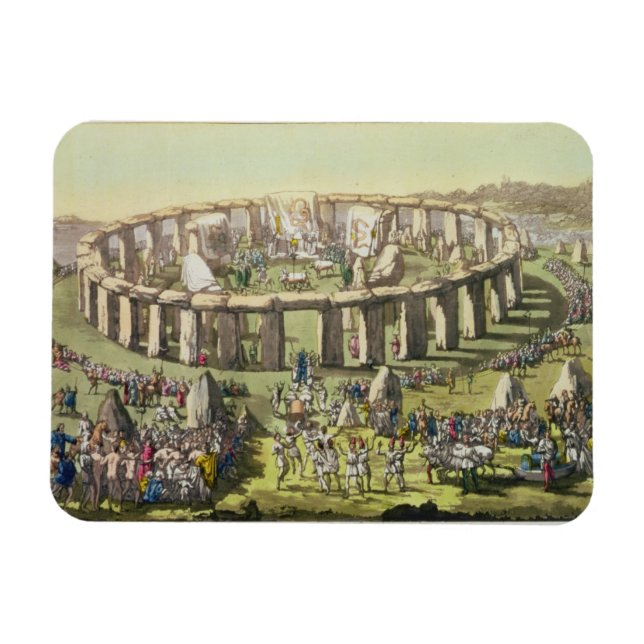 Stonehenge, eller ett cirkulärt tempel för Druids, Magnet (Horisontell)