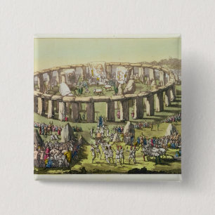 Stonehenge eller ett cirkulärtempel av druidsna, knapp
