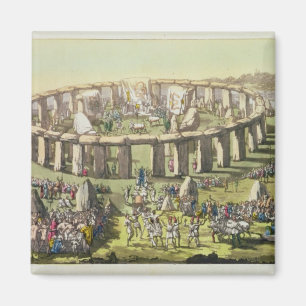 Stonehenge eller ett cirkulärtempel av druidsna, magnet