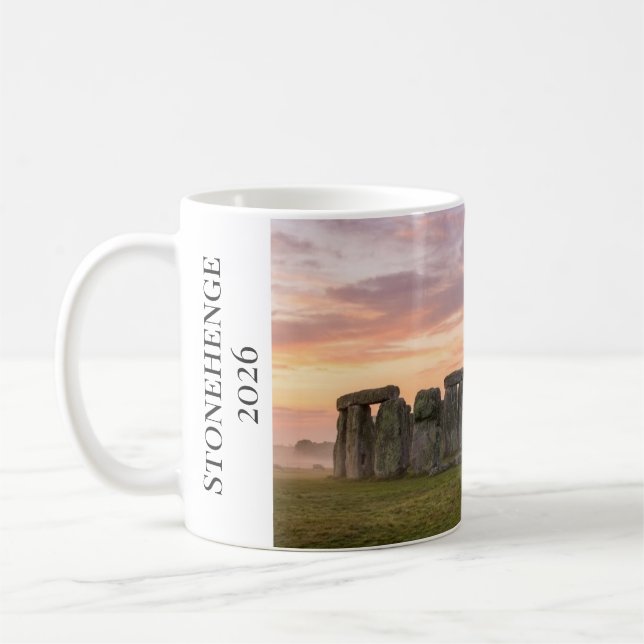 Stonehenge England Forntida Stencirkel Kaffemugg (Vänster)