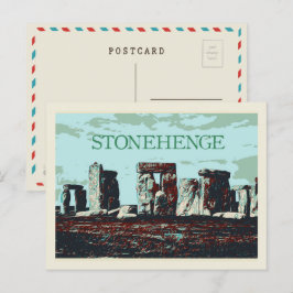 Stonehenge, England illustration Underbar UK UK UK Vykort