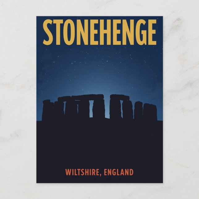 Stonehenge England Landmärke Vykort (Framsida)